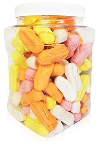 Sarah's Candy Factory Assorted Circus Peanuts Marshmallow | Spangler Retro Candy in Jar, 1.5 Lbs