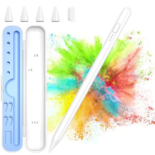 Stylus Pens for iPad 10th 9th Generation with Palm Rejection, Fast Charging for Apple Pencil 2nd Generation Compatible with iPad Pro 11''/iPad Pro 12.9'' 3-6/iPad Air 3-5/iPad 6-10/iPad Mini 5/6 White