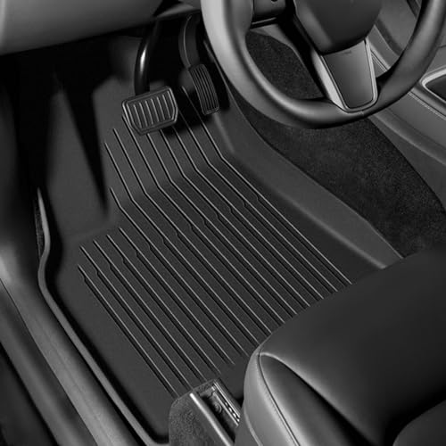 Maysoo Floor Mats for Tesla Model Y 2024-2020 All Weather TPE Cargo Liner Floor Mats and Cargo Trunk Mats Accessories (Set of 6 - Not Fit 7-Seat)