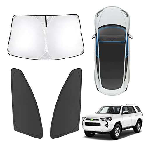 Karltys 3PCS Windshield Sun Shade for 2022-2025 Nissan Pathfinder, Front and Side Window Sunshade Custom Fit Pathfinder, Reflective Foldable Sun Visor Cover Protector Keep Your Car Cool