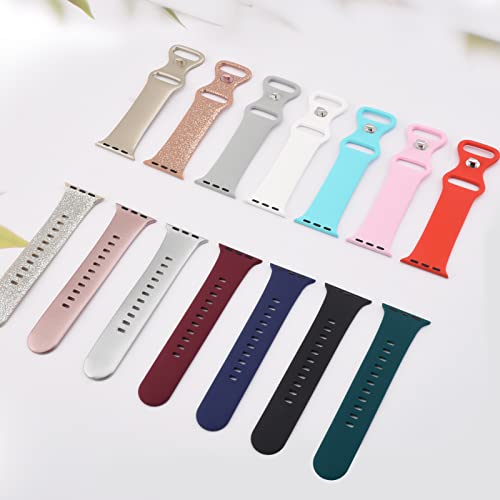 Meliya Bands Compatible with Apple Watch Band 38mm 40mm 41mm 42mm 44mm 45mm 49mm, Soft Liquid Silicone Waterproof Replacement Sport Strap Wristbands for iWatch Series Ultra 9 8 7 6 5 4 3 2 1 SE Women