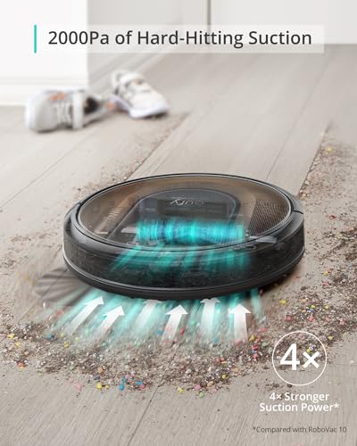 eufy by Anker, RoboVac G30 Hybrid, Dynamic Navigation 2.0, 2-in-1 Sweep and mop, 2000Pa Powerful Suction,Robot Vacuum,Wi-Fi, Boundary Strips