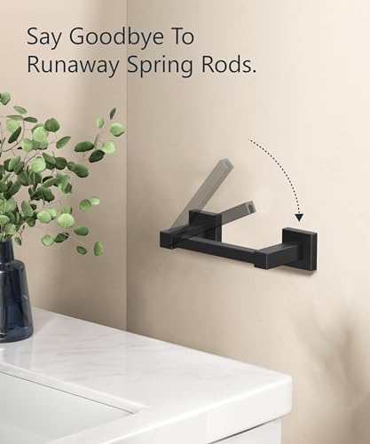 FORIOUS Square Brushed Nickel Toilet Paper Holder Wall Mount, SUS 304 Stainless Steel Modern Paper Toilet Holder Brushed Nickel, Double Post Pivoting Toilet Paper Roll Holder Wall, RV Paper Holder