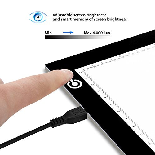 LitEnergy A3 LED Copy Board Light Tracing Box, Ultra-Thin Adjustable USB Power Artcraft LED Trace Light Pad for Tattoo Drawing, Streaming, Sketching, Animation, Stenciling