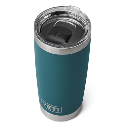 YETI Rambler 20 oz Tumbler, Stainless Steel, Vacuum Insulated with MagSlider Lid, Folds of Honor - Navy