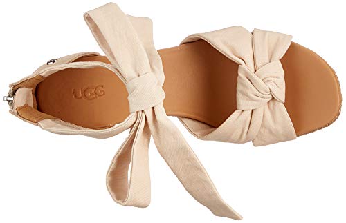 UGG Women's Yarrow Sandal, Black Canvas, 12