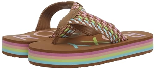 Roxy Girls Rg Chika Chunk Sandals Flip-Flop, Multi 1 241, 11 Little Kid