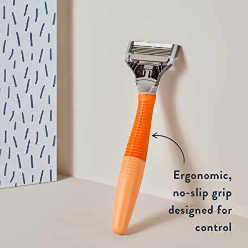 Harry’s Razors for Men - 5 German-engineered 5-Blade Cartridges, Travel Cover, Shave Gel (Charcoal)