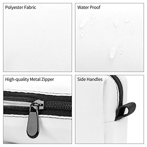 JKJOJIA Red Brick Wall Novelty Makeup Bag Organizer Small Cosmetic Bags Portable Travel Toiletry Bag With Handle Simple Accessories Storage Zipper Pouch For Women Girl