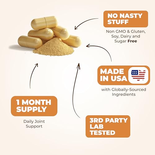 Glucosamine Chondroitin MSM and Turmeric Supplement - Joint Support Supplement with Boswellia & Glucosamine Sulfate 1500 mg. Joint Health Chondroitin Sulfate MSM Supplement for Women & Men 2 Pack