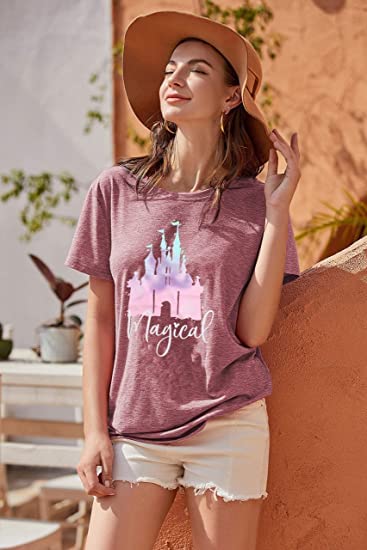 SNYUMEG Plus Size Shirt for Womens Cute Graphic Short Sleeve Casual Holiday Vacation Tee Tops Sky Blue