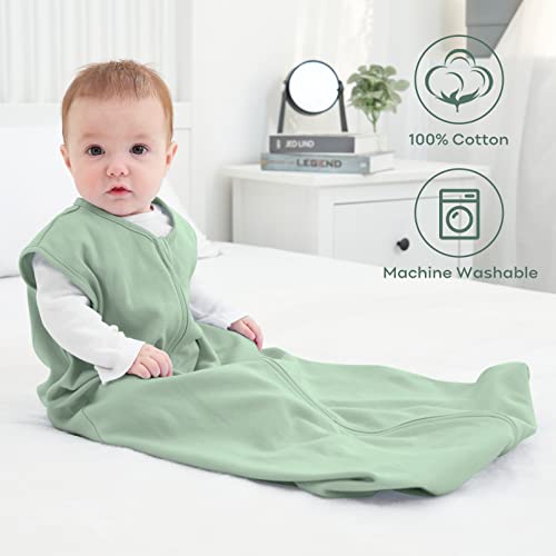 Yoofoss Baby Sleep Sack 6-12 Months Baby Wearable Blanket 100% Cotton 2-Way Zipper Toddler Sleeping Sack, 3 Pack Soft Lightweight Sleep Sacks for Babies