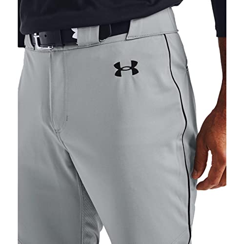 Under Armour Men's Gameday Vanish Pipe Pants, Baseball Gray (080)/Black, Small