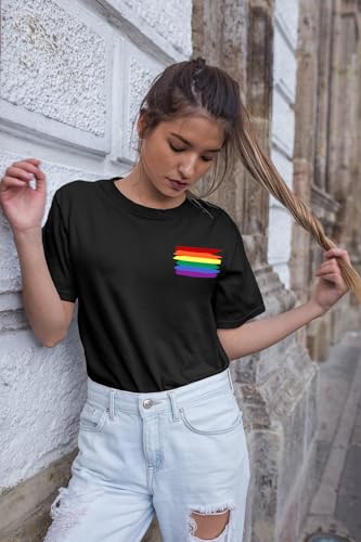 MAIHUN Gay Pride Flag Shirt for Women Rainbow Tshirts LGBT Ally Short Sleeve Lesbian Tee Tops