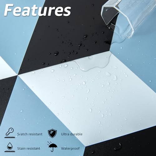 Art3d 30-Pack Hexagon Peel and Stick Flooring Tile Marble Look, Self Adhesive Waterproof Vinyl Floor Tile for Kitchen Bathroom Living Room Bedroom, 11.8" x 10.2" White Marble