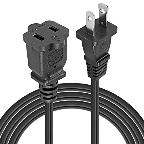 VSEER 2 Prong Extension Cord US AC 2-Prong Male and Female Power Cable 13A/125V, USA Outlet Saver Power Extension Cord Cable for NEMA 5-15P to NEMA 5-15R (1FT)
