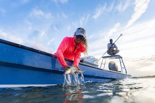 HUK Standard Icon X Hoodie, Fishing Shirt with Sun Protection for Women, Harbor Mist