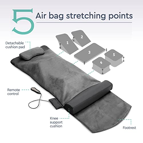 Belmint Back Stretcher - Electric Yoga Back Stretching Mat for Physiotherapy at Home - Air Compression Back Stretching Mat - Back Stretcher for Lower Back Pain Relief, Spine Stretching and Relaxation