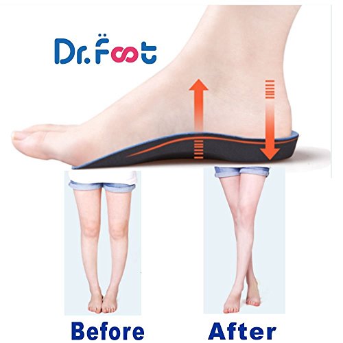 Dr. Foot's 3/4 Length Orthotics Insoles - Best Insoles for Corrects Over-Pronation, Fallen Arches, Fat Feet - Plantar Fasciitis, Heel Spurs and Other Foot Conditions -1 pair(L - W11-12.5 | M9.5-11)