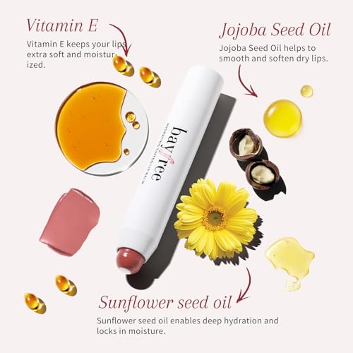 bayfree Tinted Lip Balm Plumper Set, Glossy, Pump Lips, Lightweight, Moisturize & Tint with Jojoba Seed Oil, Vegan Lip Balm Lip Care Present