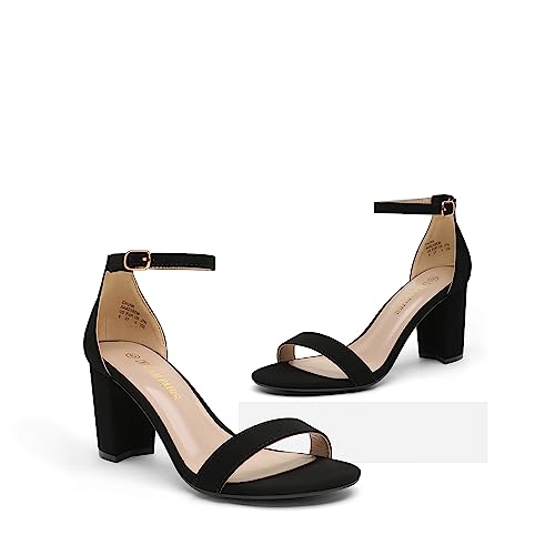 DREAM PAIRS Women's Chunk White Pu Low Heel Pump Sandals - 11 M US