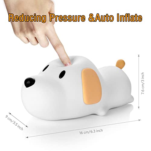 LEDHOLYT Night Light for Kids,Cute Silicone Nursery Puppy Lamp for Baby and Toddler,Animal NightLight for Boys and Girls,Squishy Night Lamp for Bedroom,Kawaii Bedside Lamp for Kids Room(Puppy)