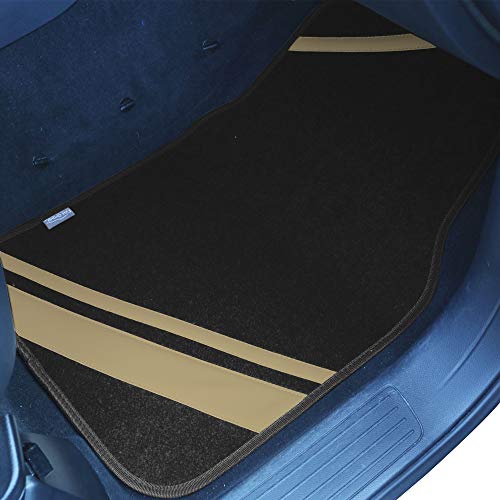 FH Group Car Floor Mats - Carpet Floor Mats for Cars, Universal Fit Automotive Floor Mats, All Purpose Car Floor Mats, Carpet Protector Mat for Most Sedan, SUV, Truck Floor Mats Beige