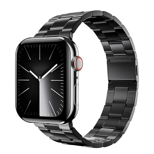 LULULOOK No Tool Needed Compatible With Apple Watch Band 41/40/38mm for Women Men, Stainless Steel Band for Apple Watch Series 9 8 7 6 5 4 3 2 1 SE SE2-Magnetic Clasp