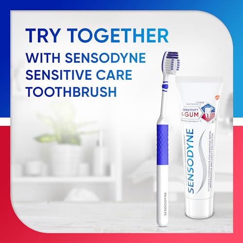 Sensodyne Sensitivity & Gum Whitening Toothpaste, Toothpaste for Sensitive Teeth & Gum Problems, 3.4 Ounces (Pack of 3)