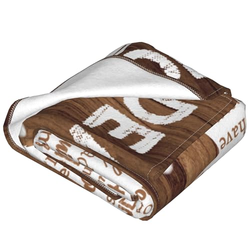 ZUMAS to My Dad Blanket, from Daughter Son Birthday Gifts Who Wants Nothing Dad Presents from Kids Best Dad Ever Gifts Idea to My Dad Papa Blanket (Brown, 50X60Inch)