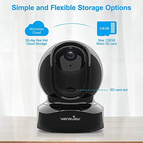 Wansview Security Camera, IP Camera 2K, WiFi Home Indoor Camera for Baby/Pet/Nanny, 2 Way Audio Night Vision, Works with Alexa, with TF Card Slot and Cloud