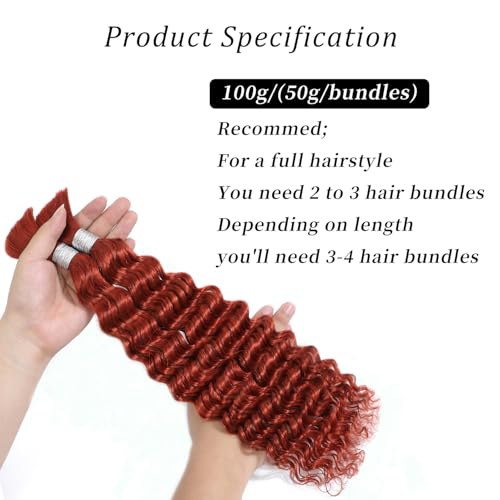 YNSNR Water Wave Bulk Human Braiding Hair for Boho Braids 100% Human Hair Unprocessed Brazilian Curly Human Hair for Human Hair Extensions 1 Braids Per of 1 pack 50g 24 Inch