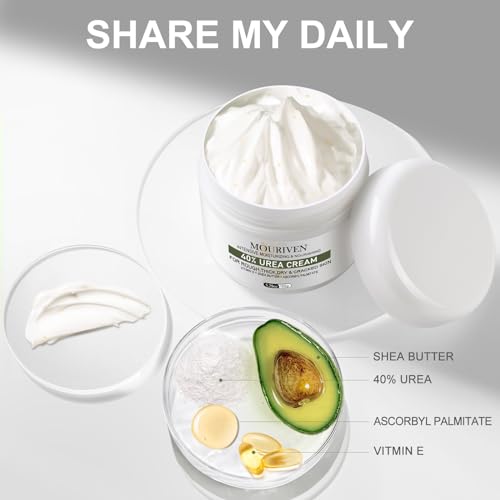 Urea Cream 40 Percent -Pro Foot & Hand Cream, for Dry, Cracked Heels, Feet, Knees, Elbows, and Hands,Callus Remover,Maximum Strength Urea Lotion for Softening and Moisturizing
