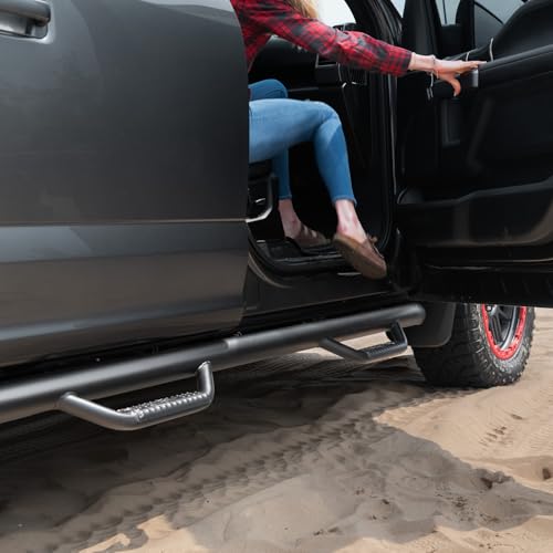 RealTruck Nerf RS Steps for RAM | Cab Length, Steel, Textured Black | 220418012 | Fits 2019-2024 RAM 2500/3500 (New Body Style) Crew Cab, SRW/DRW Gas/Diesel