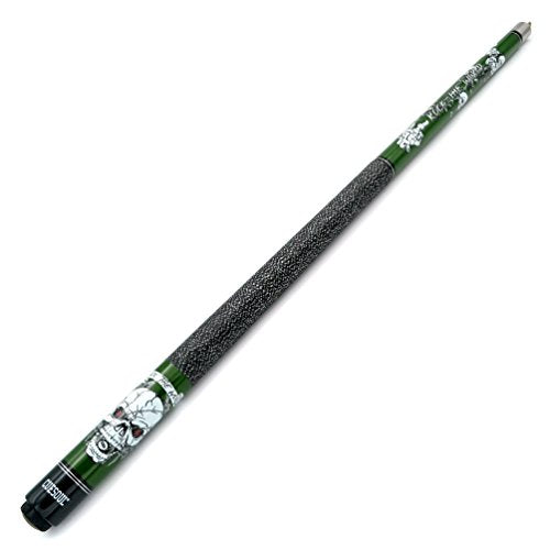CUESOUL 58 inch 21oz 1/2 Maple Pool Cue Stick Kit- Rock The World Stylish Pattern Cue Design in Red Paint