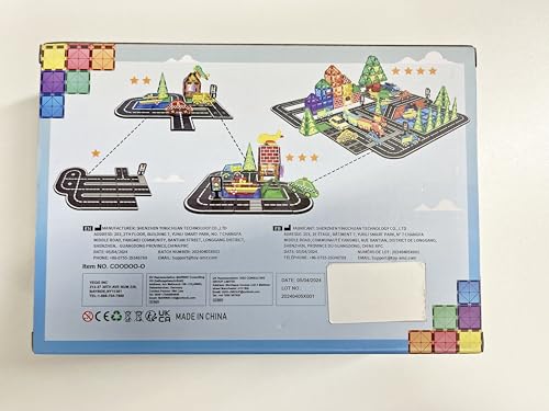 Magnetic Tiles City Road Set Kids Toys Sensory Games for 3 Year Old Boys and Girls, Magnetic Blocks for Kids Age 3-5 4-8 Classroom Must Haves Preschool Learning Outdoor Toys