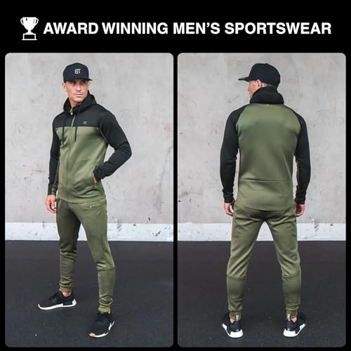 Born Tough Gym Workout Hoodie for Men, Athletic Track Jacket, Mens Gym Hoodie, Black Full Zip-Up Hoodie Running, Bodybuilding