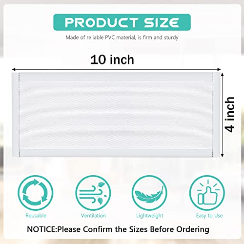 Floor Vent Covers Rectangle Air Vent Screen Cover Magnetic PVC Vent Mesh Floor Register Cover Plastic Vent Screen for Wall Ceiling Floor Catch Debris Hair Insect (White, 8 x 14 Inch)