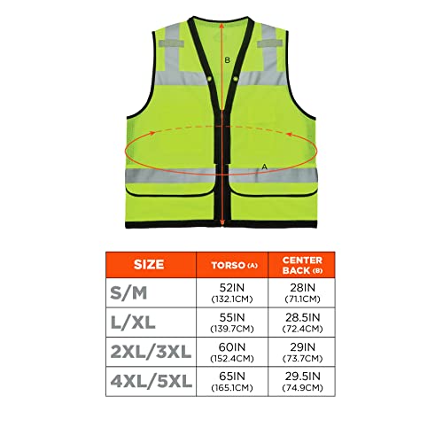 Ergodyne unisex adult Heavy-duty Class 2 Heavy Duty Mesh Surveyors Vest, Lime, Small-Medium US