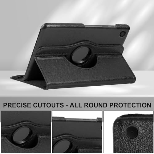 LRCXL Case for Samsung Galaxy Tab A8 10.5 Inch, Auto Wake/Sleep, 360 Degree Rotating Stand Case Cover for Galaxy Tab A8 10.5 Inch 2022 (SM-X200/X205/X207) (Black)