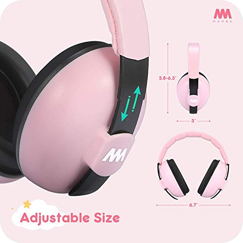 Mumba Baby Ear Protection Noise Cancelling Headphones for Babies and Toddlers Baby Earmuffs - Ages 3-24+ Months