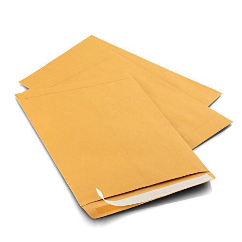 Aimoh 20 10 x 13 Self-Seal Brown Kraft Catalog Envelopes - 28lb, 20 Count, Ultra Strong Quick-Seal, 10x13 inch (39320)