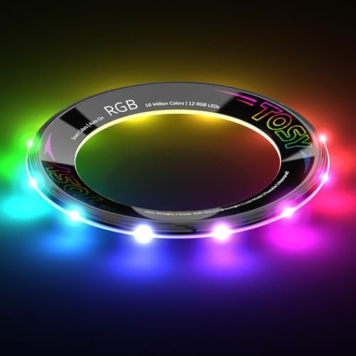 TOSY Flying Ring - 16 Million Color RGB, Super Bright, Lost Mode, Auto Light Up, Safe & Soft, Waterproof, Lightweight Frisbee, Birthday, Camping & Outdoor/Indoor Gift Toy for Boy/Girl/Kid, Set of 2