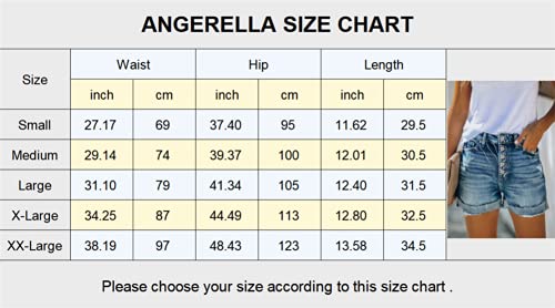 Women Jean Shorts Casual Summer Frayed Hemming Hot Denim Shorts with 5 Pockets Light Blue Large