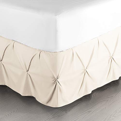 Nestl Teal Bed Skirt Full Size, Pinch Pleat Full Bed Skirt, 14" Inch Drop Full Bedskirt, Hotel Quality Teal Bed Skirts, Premium Microfiber Bedskirt for Full Bed, Teal Full Bed Skirt