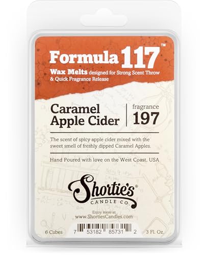 Shortie's Candle Company Apple Wax Melts Variety Pack - Apple Harvest, Caramel Apple, Apple Afternoon - Formula 117-3 Highly Scented 3 Oz. Bars - Made with Natural Oils - Apple Warmer Wax Cubes