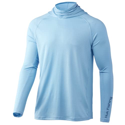 HUK Men's Standard A1A Hoodie | Quick-Dry Performance Sweatshirt +30 UPF, Baltic Sea, Medium