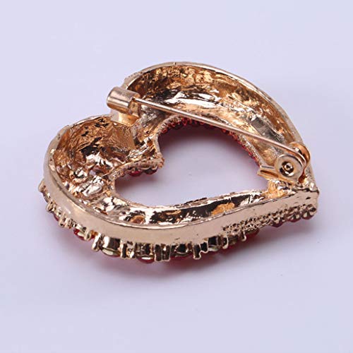 Heart Brooch Pins for Women Fashion Valentine Love Sliver Light Blue Jewelry