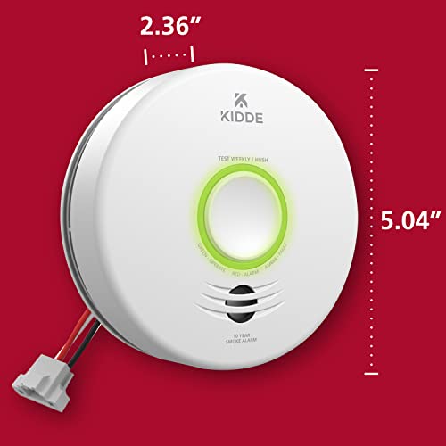 Kidde Smart Smoke Detector, WiFi, Alexa Compatible Device, Hardwired w/Battery Backup, Voice & App Alerts