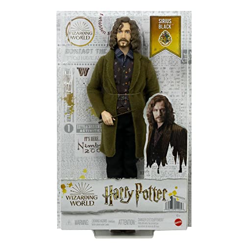 Harry Potter Collectible Sirius Black Doll (10-inch), Fully Posable, Wearing Signature Outfit with Wand, Gift for 6 Year Olds and Up, HCJ34